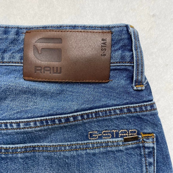 G-Star Raw Mens 35x38 Long 3301 Relaxed Fit Medium Wash Straight Leg Jeans - Picture 8 of 11